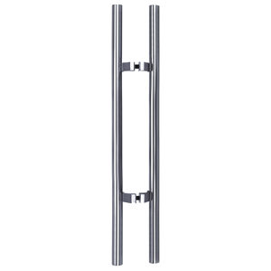 1-1/4" (32 mm) Offset Back-to-Back Round Stainless Steel Ladder Handle with Square Mounting Rods